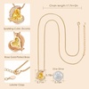 image:imageCDE Mothers Day Gifts Love Heart Pendant Necklaces for Women Silver Tone Rose Gold Tone Birthstone Jewelry Gifts for Wife HerRose Gold11NovemberCitrine Yellow