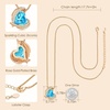 image:imageCDE Mothers Day Gifts Love Heart Pendant Necklaces for Women Silver Tone Rose Gold Tone Birthstone Jewelry Gifts for Wife HerRose Gold12DecemberSky Blue