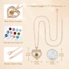 image:imageCDE Rose Gold Heart Birthstone Necklace Hypoallergenic Jewelry GiftsI Love You Mom08AugustPeridotOlive Green