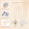 image:imageCDE Rose Gold Heart Birthstone Necklace Hypoallergenic Jewelry GiftsI Love You Mom12DecemberBlue Zirconia