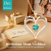 image:imageCDE Rose Gold Heart Birthstone Necklace Hypoallergenic Jewelry GiftsI Love You Mom12DecemberBlue Zirconia