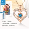 image:imageCDE Rose Gold Heart Birthstone Necklace Hypoallergenic Jewelry GiftsI Love You Mom12DecemberBlue Zirconia