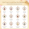 image:imageCDE Rose Gold Heart Birthstone Necklace Hypoallergenic Jewelry GiftsRose Gold Plated01JanuaryJulyRuby Garnet Red