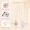 image:imageCDE Rose Gold Heart Birthstone Necklace Hypoallergenic Jewelry GiftsRose Gold Plated02FebruaryAmethyst Purple