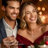 image:imageCDE Rose Gold Heart Birthstone Necklace Hypoallergenic Jewelry GiftsRose Gold Plated03MarchAquamarine Light Blue