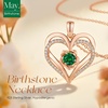 image:imageCDE Rose Gold Heart Birthstone Necklace Hypoallergenic Jewelry GiftsRose Gold Plated05MayEmerald Green