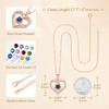 image:imageCDE Rose Gold Heart Birthstone Necklace Hypoallergenic Jewelry GiftsRose Gold Plated09SeptemberSapphire Royal Blue