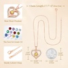image:imageCDE Rose Gold Heart Birthstone Necklace Hypoallergenic Jewelry GiftsRose Gold Plated11NovemberCitrine Yellow