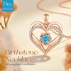 image:imageCDE Rose Gold Heart Birthstone Necklace Hypoallergenic Jewelry GiftsRose Gold Plated12DecemberBlue Zirconia
