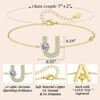 image:imageMothers Day Gifts Initial Bracelets for Women AZ Letter Bracelet Dainty Adjustable Charm Bracelet Personalized Charm Alphabet Jewelry Gifts for Mom Girlfriend Wife Birthday Christmas Valentines Day AnniversaryU