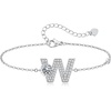 image:imageMothers Day Gifts Initial Bracelets for Women AZ Letter Bracelet Dainty Adjustable Charm Bracelet Personalized Charm Alphabet Jewelry Gifts for Mom Girlfriend Wife Birthday Christmas Valentines Day AnniversaryW