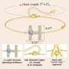 image:imageMothers Day Gifts Initial Bracelets for Women AZ Letter Bracelet Dainty Adjustable Charm Bracelet Personalized Charm Alphabet Jewelry Gifts for Mom Girlfriend Wife Birthday Christmas Valentines Day AnniversaryH