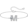 image:imageMothers Day Gifts Initial Bracelets for Women AZ Letter Bracelet Dainty Adjustable Charm Bracelet Personalized Charm Alphabet Jewelry Gifts for Mom Girlfriend Wife Birthday Christmas Valentines Day AnniversaryM