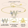 image:imageMothers Day Gifts Initial Bracelets for Women AZ Letter Bracelet Dainty Adjustable Charm Bracelet Personalized Charm Alphabet Jewelry Gifts for Mom Girlfriend Wife Birthday Christmas Valentines Day AnniversaryW