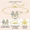 image:imageMothers Day Gifts Initial Bracelets for Women AZ Letter Bracelet Dainty Adjustable Charm Bracelet Personalized Charm Alphabet Jewelry Gifts for Mom Girlfriend Wife Birthday Christmas Valentines Day AnniversaryM