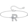 image:imageMothers Day Gifts Initial Bracelets for Women AZ Letter Bracelet Dainty Adjustable Charm Bracelet Personalized Charm Alphabet Jewelry Gifts for Mom Girlfriend Wife Birthday Christmas Valentines Day AnniversaryR
