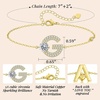 image:imageMothers Day Gifts Initial Bracelets for Women AZ Letter Bracelet Dainty Adjustable Charm Bracelet Personalized Charm Alphabet Jewelry Gifts for Mom Girlfriend Wife Birthday Christmas Valentines Day AnniversaryG
