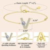 image:imageMothers Day Gifts Initial Bracelets for Women AZ Letter Bracelet Dainty Adjustable Charm Bracelet Personalized Charm Alphabet Jewelry Gifts for Mom Girlfriend Wife Birthday Christmas Valentines Day AnniversaryV