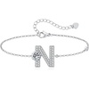image:imageMothers Day Gifts Initial Bracelets for Women AZ Letter Bracelet Dainty Adjustable Charm Bracelet Personalized Charm Alphabet Jewelry Gifts for Mom Girlfriend Wife Birthday Christmas Valentines Day AnniversaryN