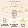 image:imageMothers Day Gifts Initial Bracelets for Women AZ Letter Bracelet Dainty Adjustable Charm Bracelet Personalized Charm Alphabet Jewelry Gifts for Mom Girlfriend Wife Birthday Christmas Valentines Day AnniversaryB