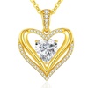 image:imageCDE 18K Gold Plated Moissanite Infinity Necklace Engraved I LOVE YOUYellow  2 Carat