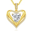 image:imageCDE 18K Gold Plated Moissanite Infinity Necklace Engraved I LOVE YOUYellow  3 Carat