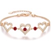 image:imageCDE 18K Rose Gold Heart BraceletsBirthstone Jewelry Gifts for WomenRose Gold Plating Brass01Jan07Jul