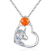 image:imageCDE Christmas Gift for women Cute Unicorn Birthstone Necklace for Girls Daughter 925 Sterling Silver Opal Heart Pendant Graduation Birthday Christmas Jewelry Gift for Teenage Girls Niece0107JanJuly Opal