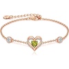image:imageCDE Love Heart Bracelets for Women 925 Sterling Silver with Birthstone Zirconia Birthday Anniversary Charm Link Chain Bracelet Jewelry Gift for Wife Girlfriend HerRose Gold08AugHeart Zircon