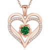 Rose Gold Plated-05-May-Emerald Green