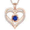 Rose Gold Plated-09-September-Sapphire Royal Blue