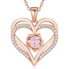 Rose Gold Plated-10-October-Opal Pink
