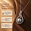 image:imageCDE S925 Silver Black Shell Pearl Infinity Necklaces Gift for Women