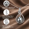 image:imageCDE S925 Silver Black Shell Pearl Infinity Necklaces Gift for Women
