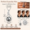 image:imageCDE S925 Silver Black Shell Pearl Infinity Necklaces Gift for Women