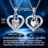 image:imageS925 Silver Initial Love Heart Moissanite Necklace with White Gold PlatedInitial B2 Carat