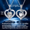 image:imageS925 Silver Initial Love Heart Moissanite Necklace with White Gold PlatedInitial C2 Carat