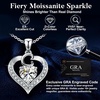 image:imageS925 Silver Initial Love Heart Moissanite Necklace with White Gold PlatedInitial C2 Carat