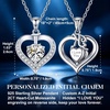 image:imageS925 Silver Initial Love Heart Moissanite Necklace with White Gold PlatedInitial I2 Carat