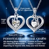 image:imageS925 Silver Initial Love Heart Moissanite Necklace with White Gold PlatedInitial N2 Carat