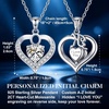 image:imageS925 Silver Initial Love Heart Moissanite Necklace with White Gold PlatedInitial O2 Carat