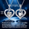 image:imageS925 Silver Initial Love Heart Moissanite Necklace with White Gold PlatedInitial P2 Carat