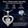 image:imageS925 Silver Initial Love Heart Moissanite Necklace with White Gold PlatedInitial V2 Carat