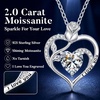 image:imageCDE 925 Sterling Silver Rose Heart Moissanite Necklace Gift for Women