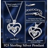 image:imageCDE 925 Sterling Silver Rose Heart Moissanite Necklace Gift for Women