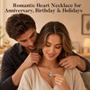 image:imageCDE 925 Sterling Silver Rose Heart Moissanite Necklace Gift for Women