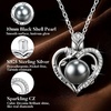 image:imageCDE Rose Heart I Love You Pearl Necklace for Women