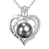 image:imageCDE Rose Heart I Love You Pearl Necklace for Women
