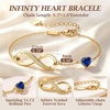image:imageCDE Birthstone Infinity Bracelet 14K Gold Plated Jewelry Gift for Women09SetSapphire Blue