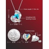 image:imageCDE Love Heart Necklaces and Earrings Jewelry Set for Women Rose Gold Crystals Birthstone Jewelry Gifts for Women Wife03White Gold  Yellow 2pieces Set